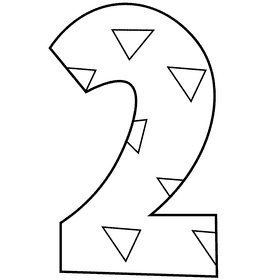 Number black and white clipart