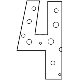 Number black and white clipart