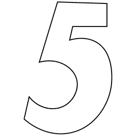 Number black and white clipart