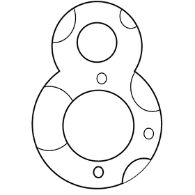 Number black and white clipart