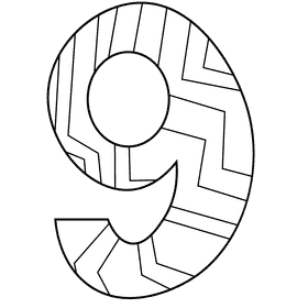 Number black and white clipart