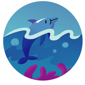 Ocean dolphin clipart