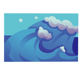 Ocean waves clipart