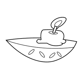 Oil lamp candle black and white clipart