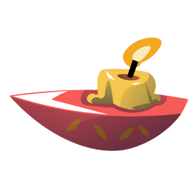 Oil lamp candle clipart