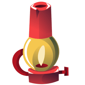 Oil lamp hand clipart