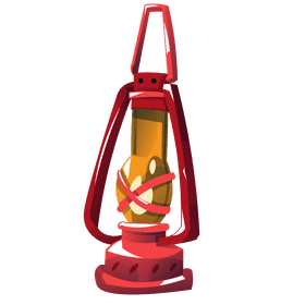 Oil lamp red clipart