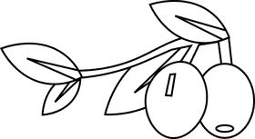 Olive branch couple black and white clipart