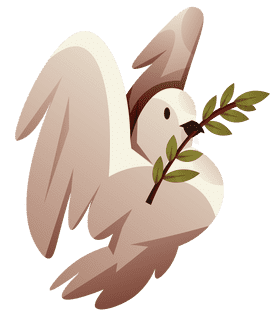 Olive branch dove clipart