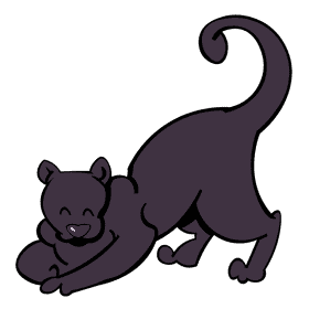 Panther playfull clipart