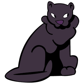 Panther sitting clipart