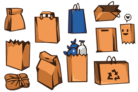 Paper bag vector