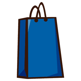 Paper bag blue clipart