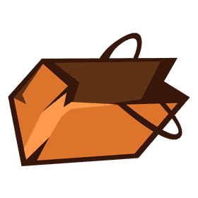 Paper bag inside clipart