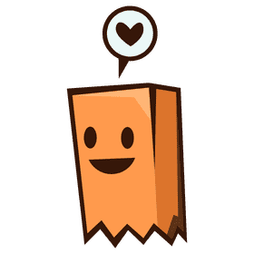 Paper bag mask clipart