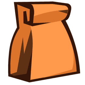 Paper bag rolled clipart