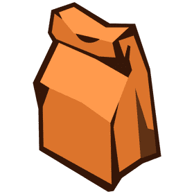 Paper bag rolled clipart