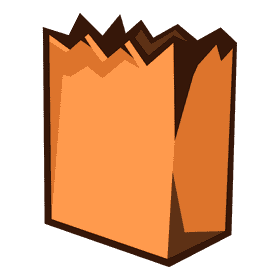 Paper bag zig zag clipart