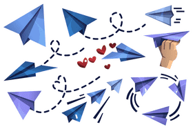 Paper plane vector