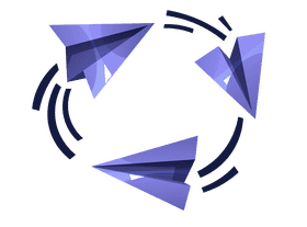 Paper plane circle clipart