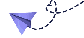 Paper plane heart path clipart