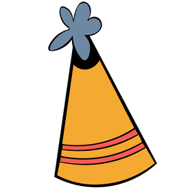 Party hat blue top clipart