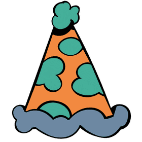 Party hat clouds clipart