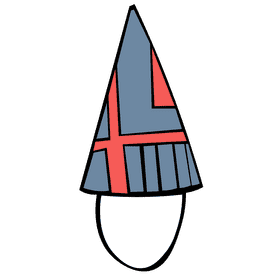 Party hat cubes clipart