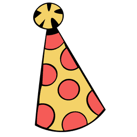 Party hat red dot clipart