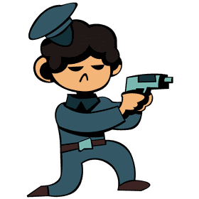 Police gun clipart