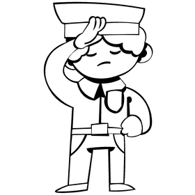 Police oath black and white clipart