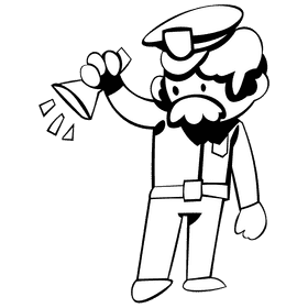 Police old black and white clipart