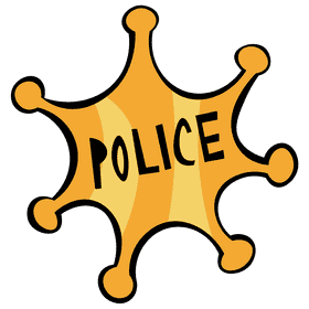 Police car badge clipart