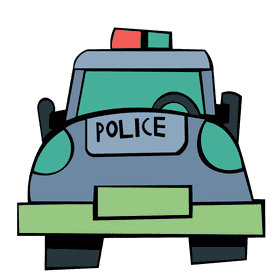 Police car front clipart