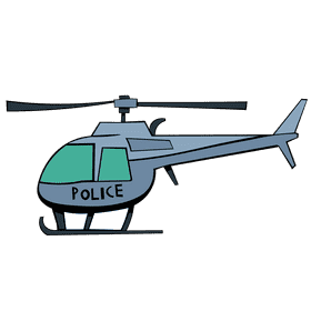 Police car helicopter clipart
