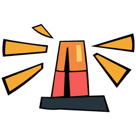 Police car lights clipart