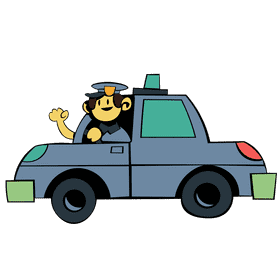 Police car officer clipart