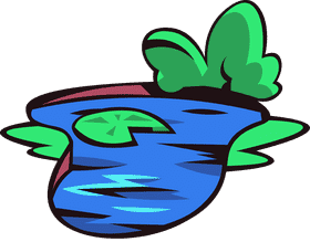 Pond plants clipart