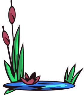 Pond reed clipart