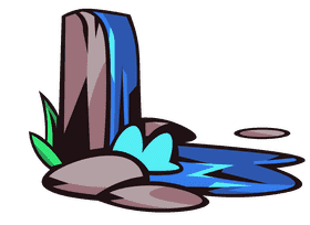 Pond waterfall clipart