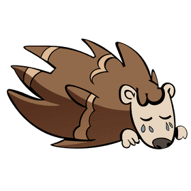 Porcupine crying clipart