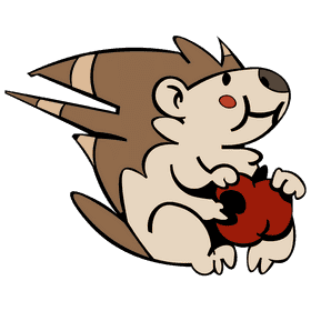 Porcupine eating clipart