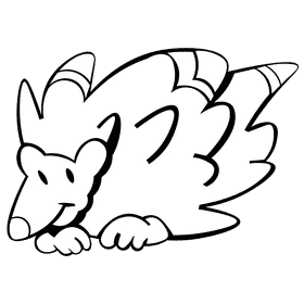 Porcupine black and white clipart