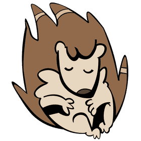 Porcupine sleep clipart