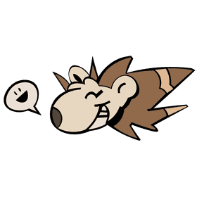 Porcupine smile clipart