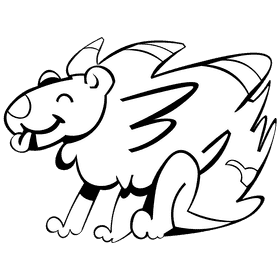 Porcupine tongue black and white clipart