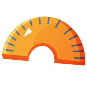 Protractor semi circle clipart