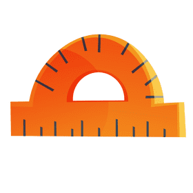 Protractor serif clipart