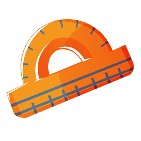 Protractor serif clipart