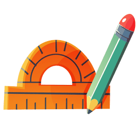 Protractor set clipart